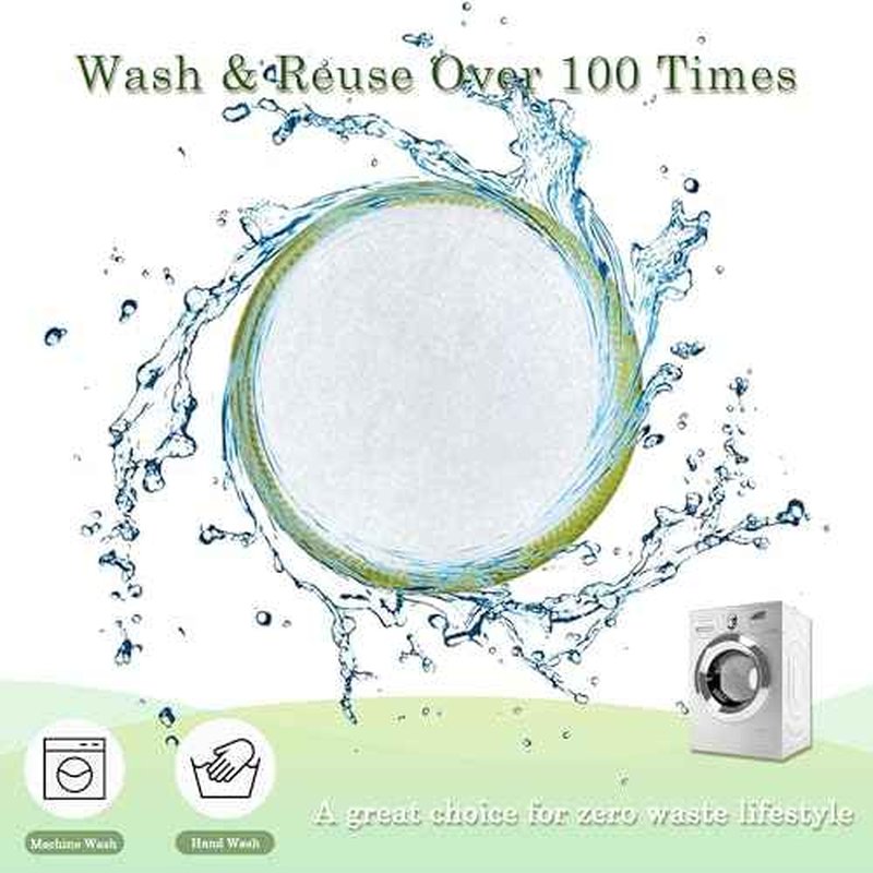 Chloven Reusable Cotton Rounds - 30 Pack Washable Bamboo Makeup Remover Pads for Gentle Cleansing Reusable Face Pads for Skincare & Nail Polish Removal with Mesh Storage Bag