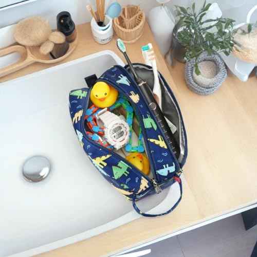 CAMTOP Travel Toiletry Bag for Kids Cute Swim Bag for Boys Girls Waterproof for Toiletries Accessories Bathroom Stuff