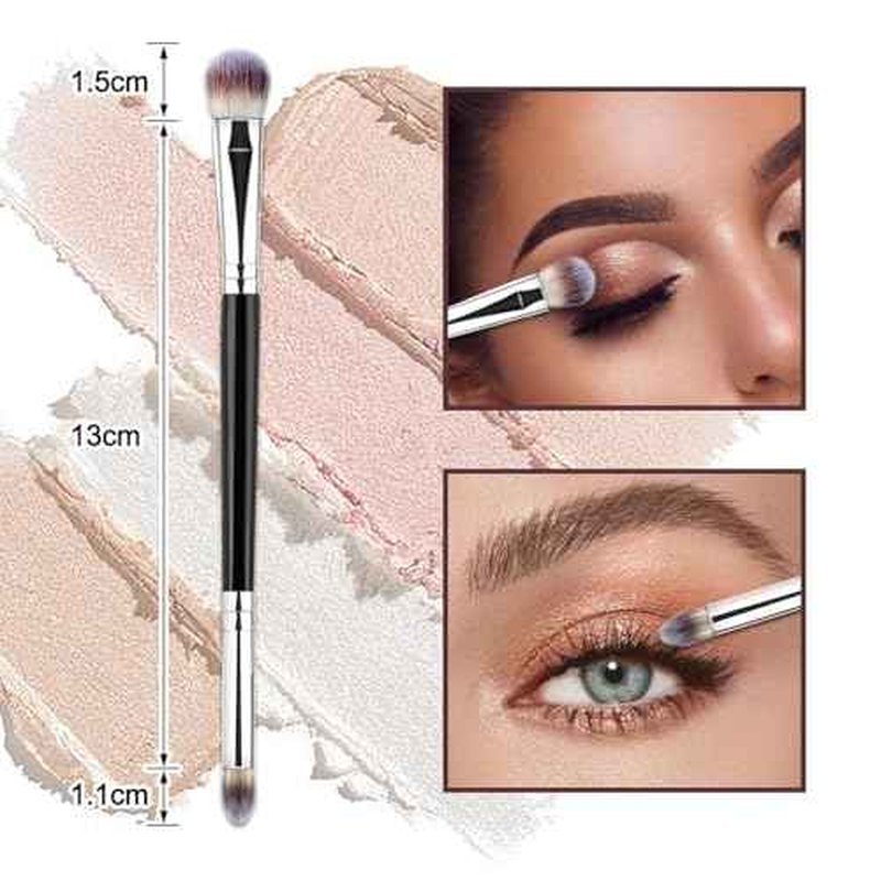 2Pcs Eyeshadow Brush Eye Makeup Brush Professional Blending Eyeshadow Makeup Brushes for Concealer Eyebrows Eyeliner Soft Hairs Makeup Tool