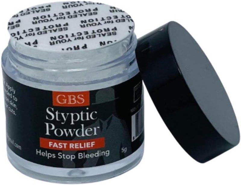 G.B.S Styptic Powder Vials - Stop Bleeding Fast for Cuts & Nosebleeds | First Aid Kit (.18 oz, 12 Pack)