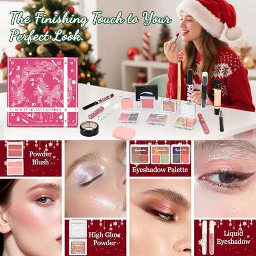Makeup Advent Calendar 2025 for Teen Girls & Women£¬24 Days Christmas Countdown Calendar Makeup Gift Set, 2025 Xmas Gift Surprise Box Calendar Full Beauty Kit