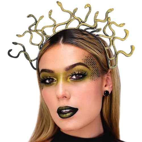 BARTOSI Medusa Snake Headband Greek Goddess Headpiece Halloween Costume Hair Accessories for Women and Girls