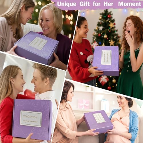 Self Care Gifts for Women, Birthday Gift Set Thinking of You Package Stress Relieve Relaxing Care Get Well Soon Gift Ideas for Her Friends Mom Wife Bestie Gift Basket (Violet)