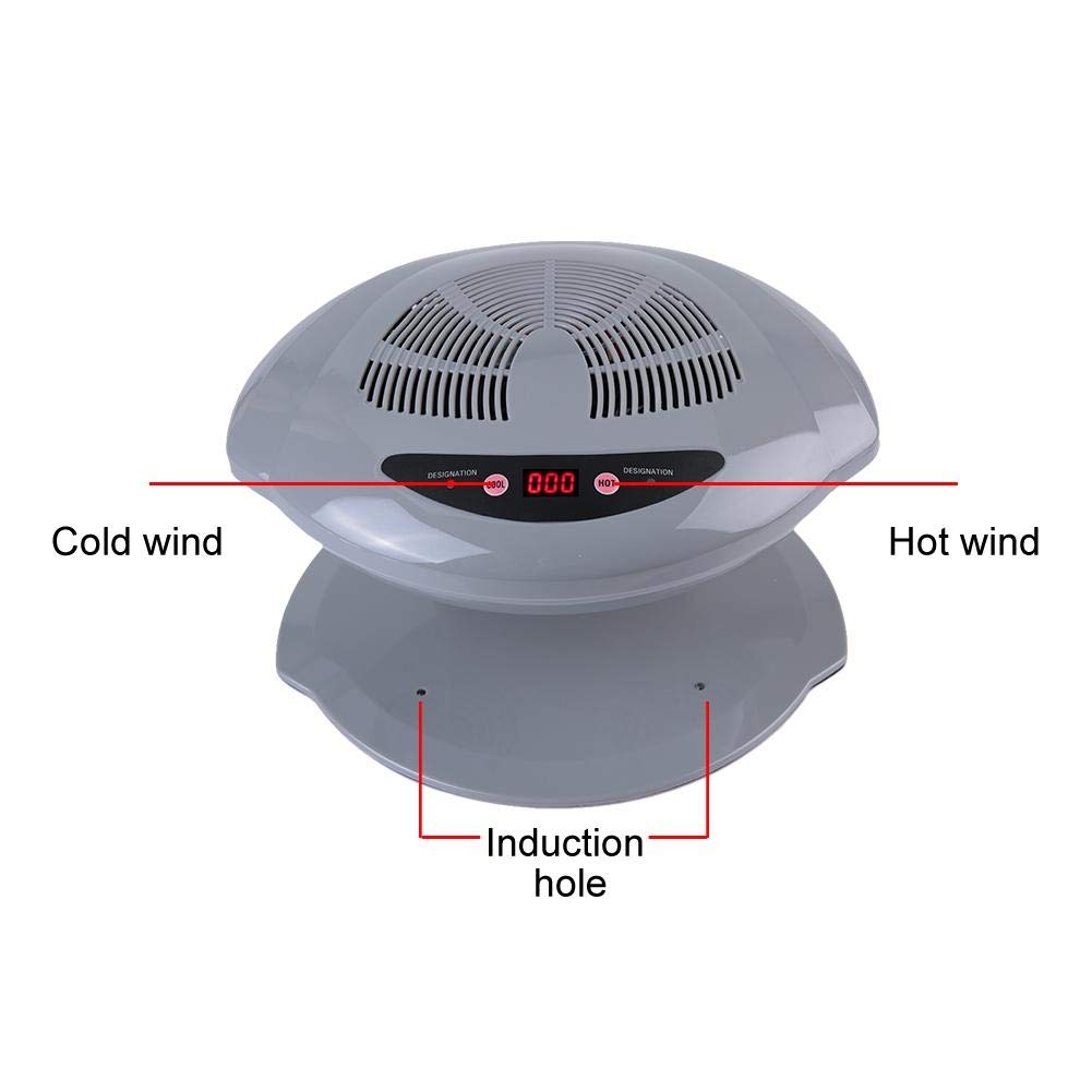 Dioche Nail Fan Dryer with Automatic Sensor Nail Polish Dryer, Nail Drying Fan for Regular Polish Nail Blow Dryer for Living Room and Home (Silver)