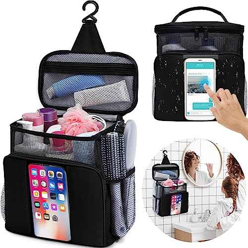 Mesh Shower Caddy,Portable HangingTravel Toiletry Bag Dorm Room Essentials for College Students Girls,Large Makeup Organizer for Full-Sized Toiletries,Travel Essentials for Women Girls Camping Beach