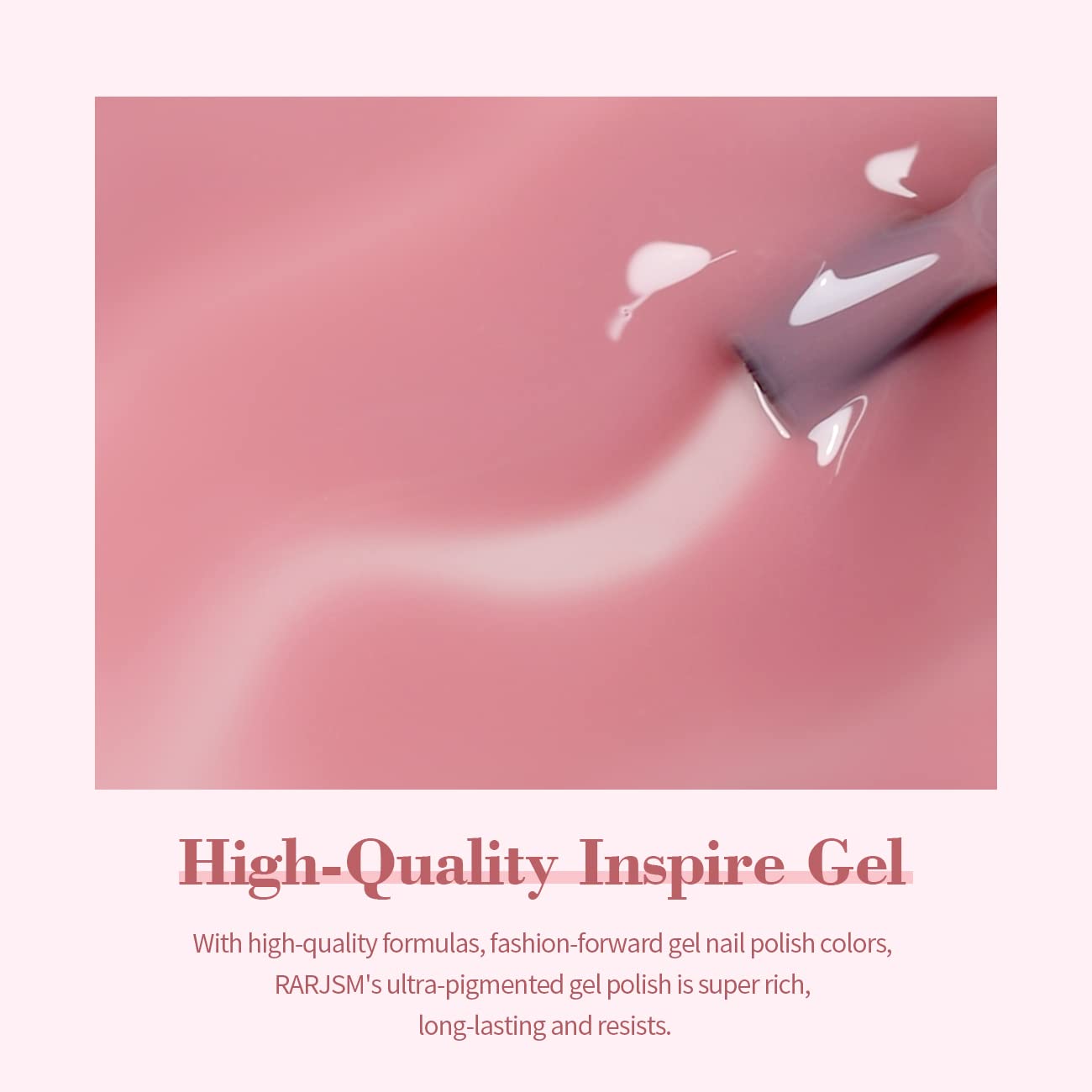 RARJSM Nude Gel Polish Sheer Rose Pink Gel Nail Polish Clear Pink French Manicure Nude Pink Jelly Nail GelPolish Varnish Curing Requires 1pcs 15ml LED UV Gel Soak Off for Home Salon Nail Art DIY
