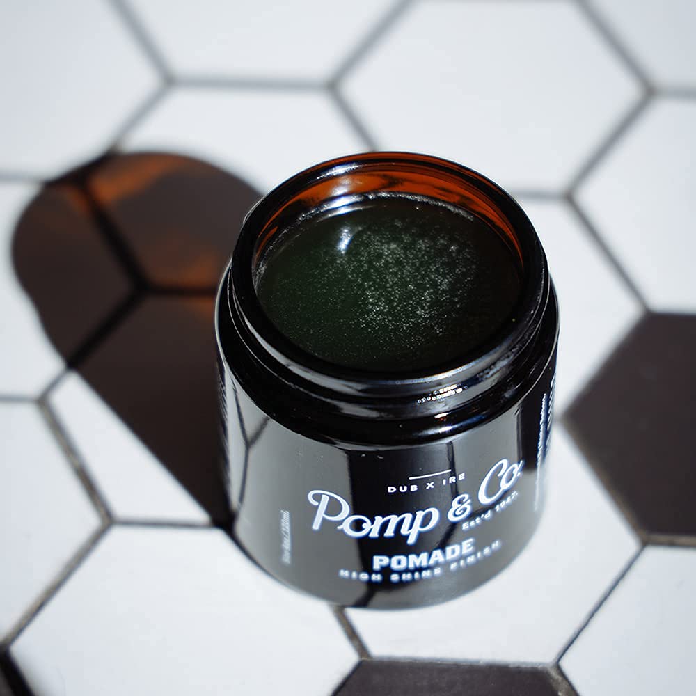 Pomp & Co High Shine Pomade, Mens Styling Pomade For A medium Strong Hold With A Wetlook Finish, Water Based Pomade 120ml