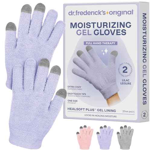 Dr. Frederick¡¯s Original Moisturizing Gel Gloves ? Deep Moisturizing and Fast Relief for Dry Hands ? Touchscreen-Friendly ? Mango Butter, Shea Butter, Jojoba, & Coconut Oil (Lilac Leisure)