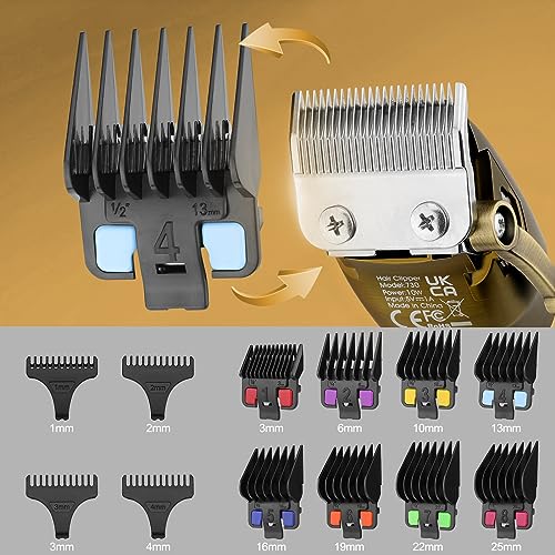 Lanumi Professional Hair Clipper Trimmer Set for Men Electric Shaver Razor Cordless Hair Cutting Barber Clippers Beard Trimmer Men¡¯s Grooming Kit Gifts for him