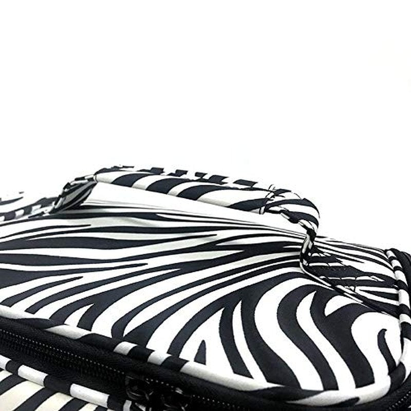 Professional Hairdressing Styling Bag - Multi-Functional Makeup Organizer for Salon | Zebra Print, Shoulder Strap