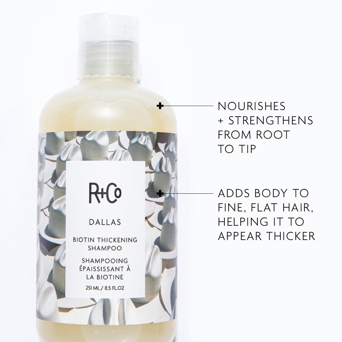 R+Co Dallas Biotin Thickening Shampoo - Nourishing & Strengthening Formula | Vegan & Cruelty-Free