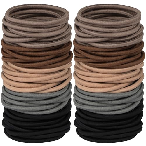 Multy-Colored Hair Ties, 120 PCS Large Elastic Bands, No Damage Ponytail Holders for Thick Hair, Women, Men and Girls