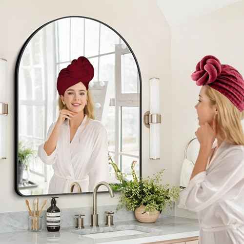 Women Turbans and Head Wraps, Women African Turban Flower Knot Pre-Tied Bonnet Beanie Cap Headwrap