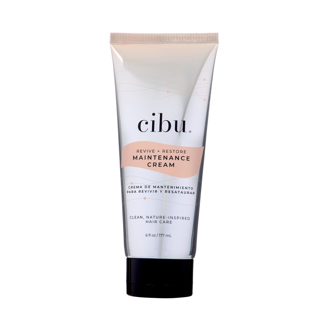 CIBU Revive and Restore Maintenance Cream - Heat Protectant for Hair with Oleic Acid, Linoleic Acid, Vitamin E - Heat Protectant Cream to Fortify, Strengthen & Smooth Hair Strands - 6oz