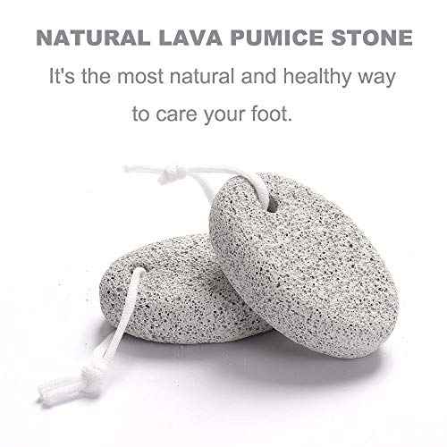 Natural Foot Pumice Stone for Feet, Borogo 5-Pack Lava Pedicure Tools Hard Skin Callus Remover for Feet and Hands - Natural Foot File Exfoliation to Remove Dead Skin, Heels, Elbows, Hands