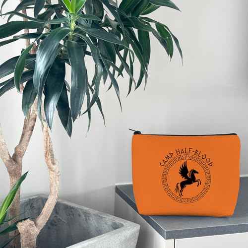 WCGXKO Percy Movie Camp Half-Blood Greek Mythology Long Island Makeup Bag Bookish Gift