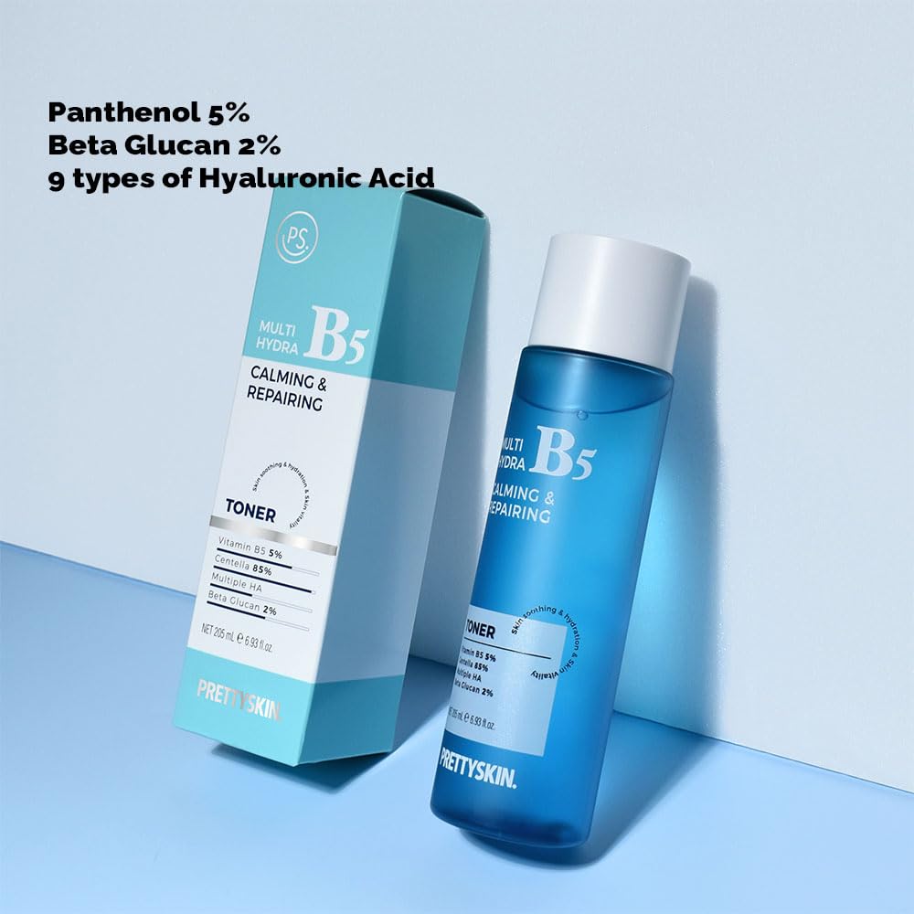 PS.PRETTYSKIN Hydra B5 Toner for Calming & Repairing-Hydrating Facial Toner-Face Toner Korean Alcohol Free, 205ml/ 6.93 Fl Oz