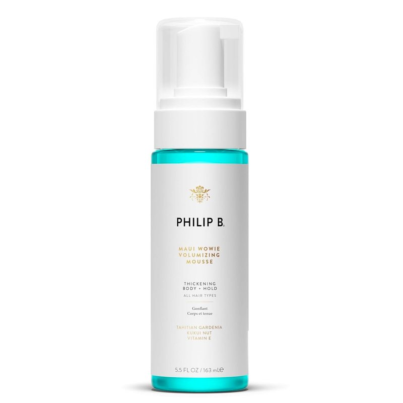 PHILIP B Maui Wowie Volumizing Mousse, 5.5 fl. oz. (163 ml) - For Thickening Body + Hold, Boost Volume & Add Lift at Roots, Never Stiff or Sticky