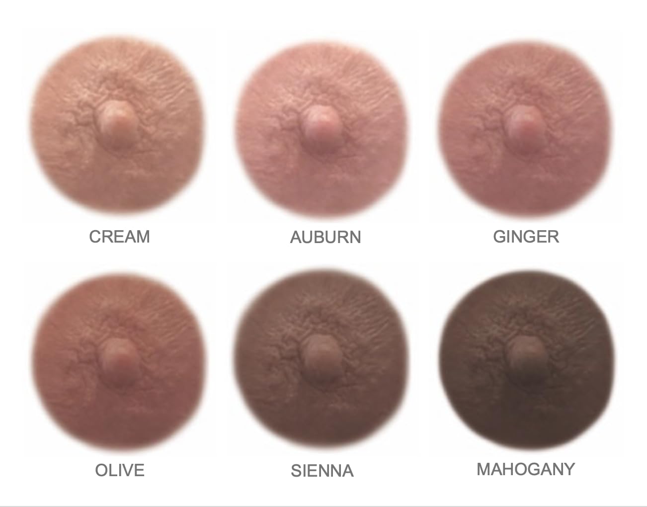TataTattoos Temporary Realistic Nipple/Areola Tattoos – Non-Surgical for Mastectomy Recovery – for Post Breast Cancer Surgery (Cream, Medium (Pack of 4))