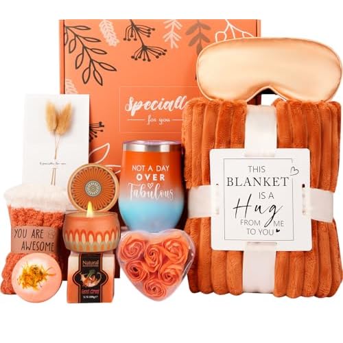Fall Gifts Basket for Women, Birthday Gifts for Mom Her Sister Friend Wife,Self Care Get Well Relaxing Spa Box,Thank You,Coworker,Retirement,Thanksgiving,Halloween,Christmas Gift for Women Grandma Mom