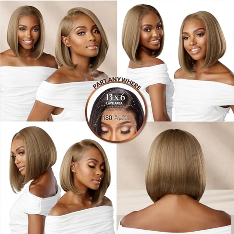 Sensationnel Bare Lace 13X6 Wigs - Unit 3 Lacefrontal Glueless Synthetic 180 Degree Preplucked Hairline (1B OFFBLACK)