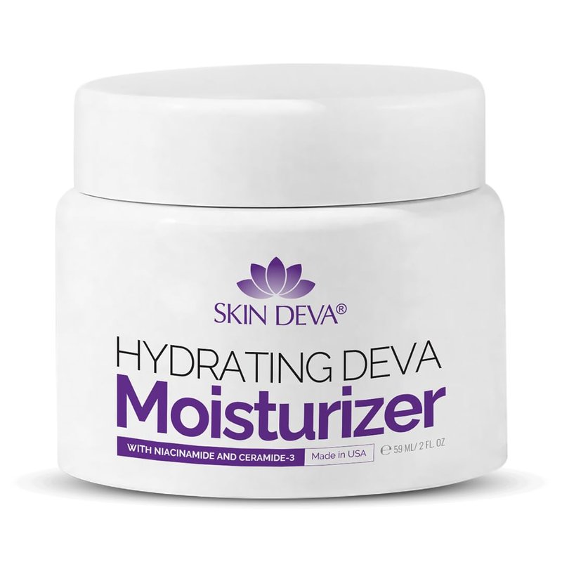 SKIN DEVA Hydrating Moisturizer Cream with Niacinamide & Ceramide Daily Face Cream| Oil Free, Protect, Smooth and Moisturizer, All Day Hydration and Plump Skin, Clean Vegan & Cruelty Free - (2 Fl oz)