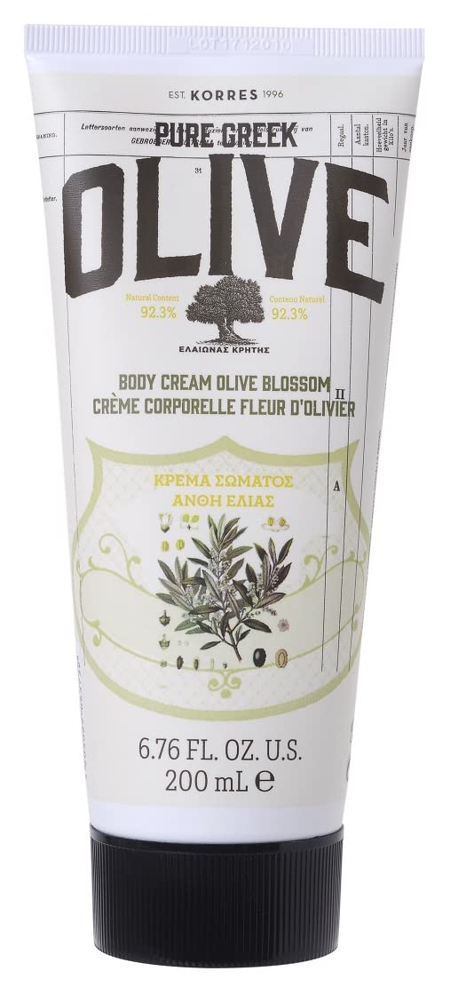 KORRES Greek Olive Blossom Hydrating Body Duo, includes Body Cream 6.76 fl oz and Shower Gel 8.45 fl oz in Olive Blossom scent, 2 Piece Set