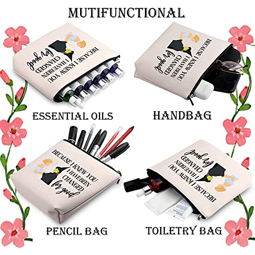 WCGXKO Musical Lover Gift for Best Friend Because I Knew You I Have Been Changed For Good Make Up Bag (Changed For Good)