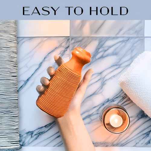 Pumice Stone for Feet - 2-Sided Terra Cotta Foot Scrubber, Professional Exfoliating Clay Stone for Feet Hands Body Care - Pumice Stone for Feet Callus Remover, Brown