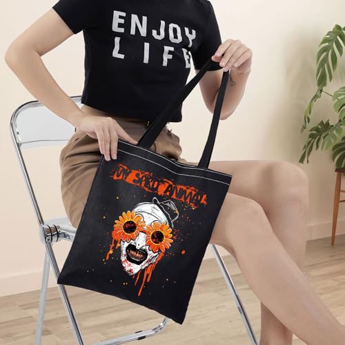 BWWKTOP Clown Movie Cosmetic Makeup Bag Movie Fans Gifts Horror Movie Zipper Pouch for Women Girls