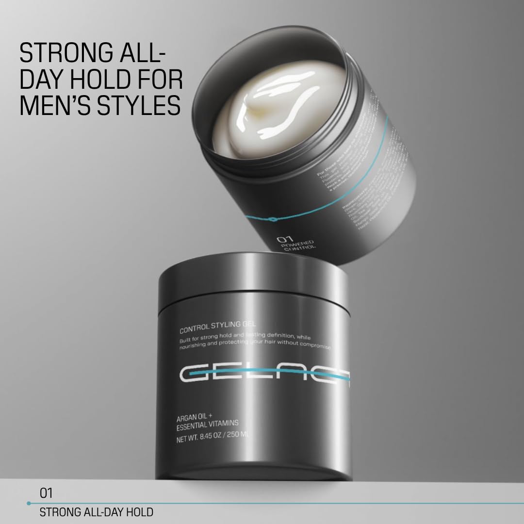 Max Control Hair Gel for Men - Alcohol-Free Strong Hold Styling Gel with Natural Extracts | 18 oz