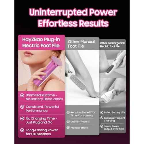 Electric Foot Callus Remover - Electric Callus Remover for Feet,Adjustable Speed Foot Scrubber with 60 Pcs Sandpaper Discs,Professional Pedicure Tool for Dead Skin and Calluses - Matte Purple