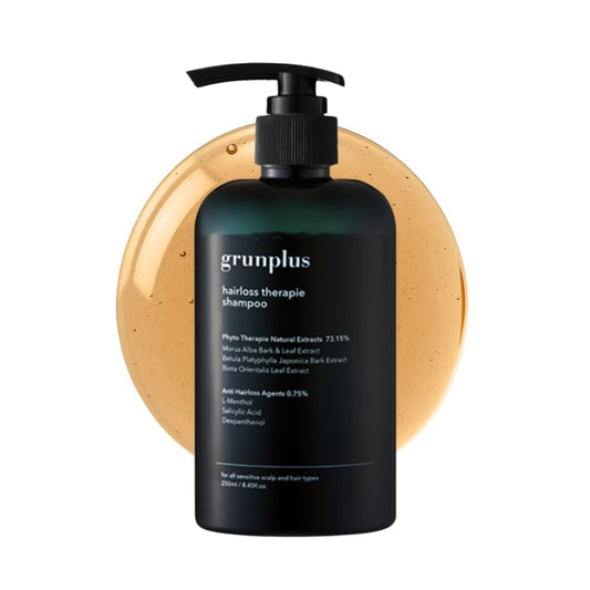 Grunplus Hair Growth Shampoo | 8.45 fl oz | For Thinning Hair | Herbal Essences | Scalp Nutrition | Removes Sebum | Relieves Itching