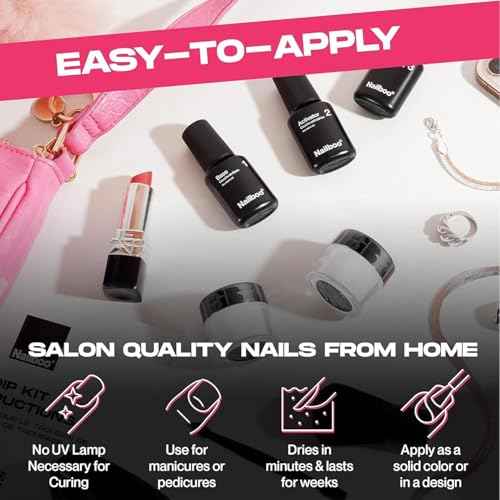Nailboo Dip Powder Nail Kit Bundle ? Includes 3 Dip Powders Velvet Lust, Date Night, Sunday Brunch, Dip Liquids, Build Powder, File & Buffer Set, Long Lasting, No UV Needed