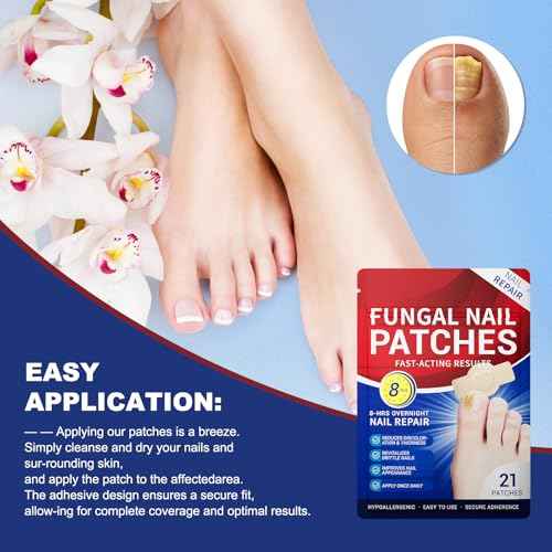 Toenail Fungus Treatment Extra Strength - 21 Pcs Fungal Nail Patches, 8-Hour Firm Adhesion, Nail Repair for Damaged Nails, Overnight Renewal for Men and Women