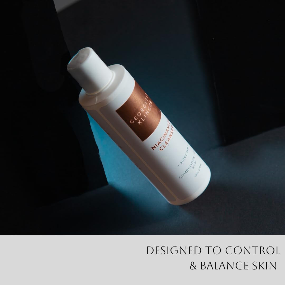 Niacinamide Cleanser – Daily Face Wash for Pores, Breakouts, Acne, Redness, Brightens, Oil Control with Salicylic Acid. Ideal for Normal, Combination, and Oily Skin – 6.7 oz by Georgette Klinger