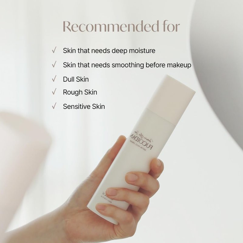 ONUL31° Fucoidan Satin Face Cream - Lightweight Deep Hydration, Vegan Skin Barrier Strengthening, Non-Greasy Daily Moisturizer with Macadamia & Jojoba Oil, Radiant Glow, 3.04oz