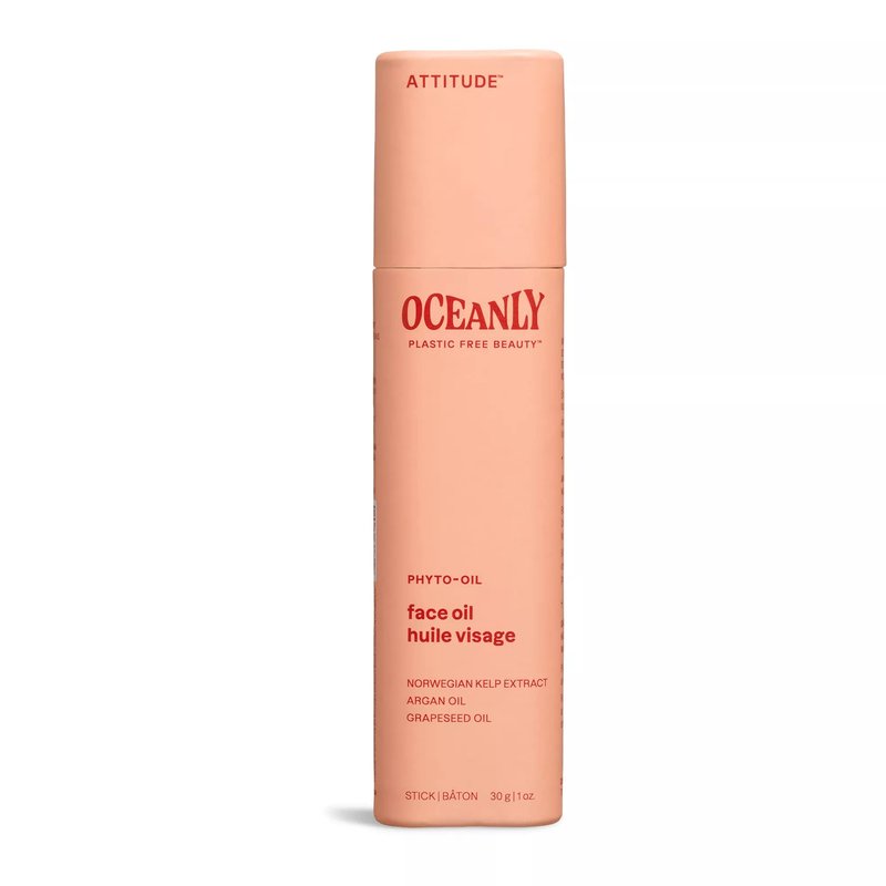 ATTITUDE Oceanly Face Oil Bar, EWG Verified, Plastic-free, Plant and Mineral-Based Ingredients, Vegan and Cruelty-free Beauty Products, PHYTO OIL, Unscented, 1 Ounce