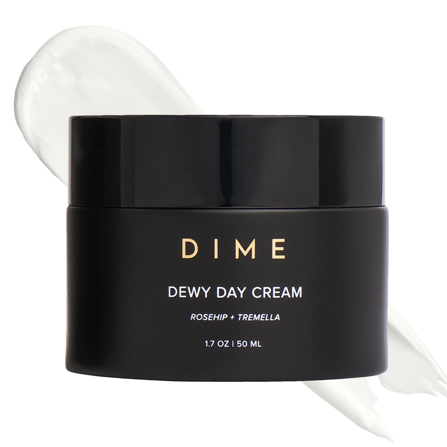 DIME Beauty Dewy Day Cream - Anti-Aging Hydrating Face Moisturizer with Rosehip Oil, Ceramides and Snow Mushroom for Dry and Combination Skin, Vegan and Cruelty-Free, 1.7 oz / 50 ml