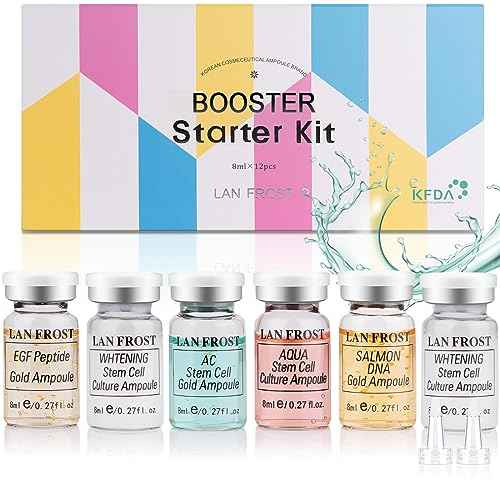 BB Facial Glow Starter Kit Serum Essence Skin Care Set 0.27oz 6 Vials, Skin Care Serum for Face BB Radiance Facial Kit
