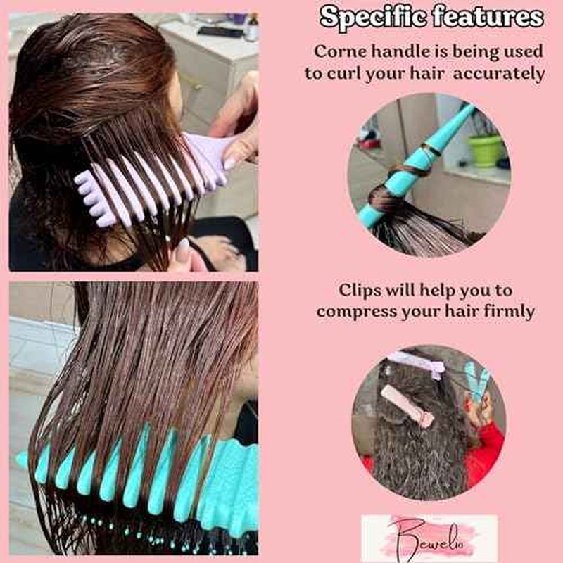 Bewelio- Curl Defining Brush for Wet Curly Hair, Curly Hair Brush (Pink)