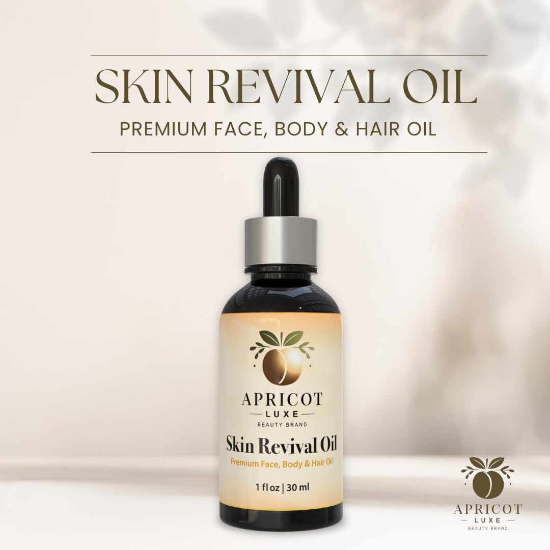 Luxe Skin Revival Organic Apricot Kernel Oil - 100% Pure Cold Pressed for Healthy Skin