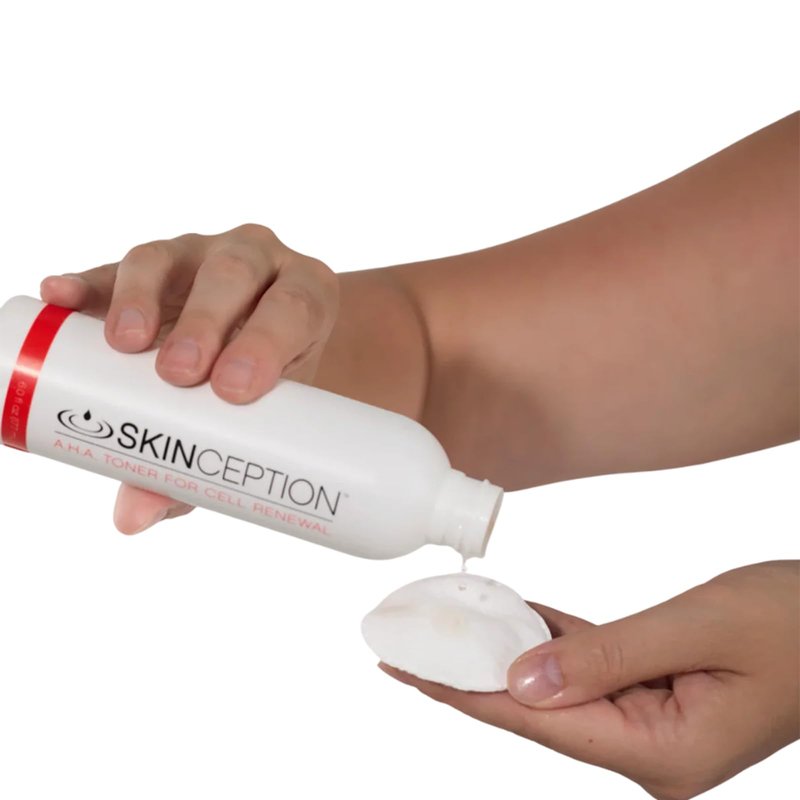 Skinception A.H.A. Toner for Cell Renewal – Gentle Facial Toner with Fruit Enzymes, Shrinks Pores, Reduces Acne, Protects Against Sun & Environmental Damage, 6 oz