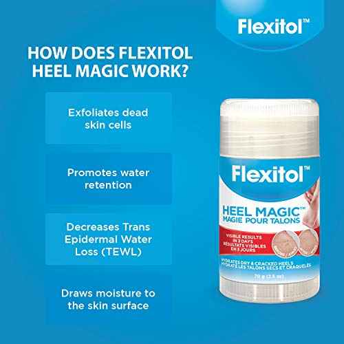 Flexitol Heel Magic For Dry Skin or Rough Heels with Shea Butter & Vitamin E, 2.5 Ounce