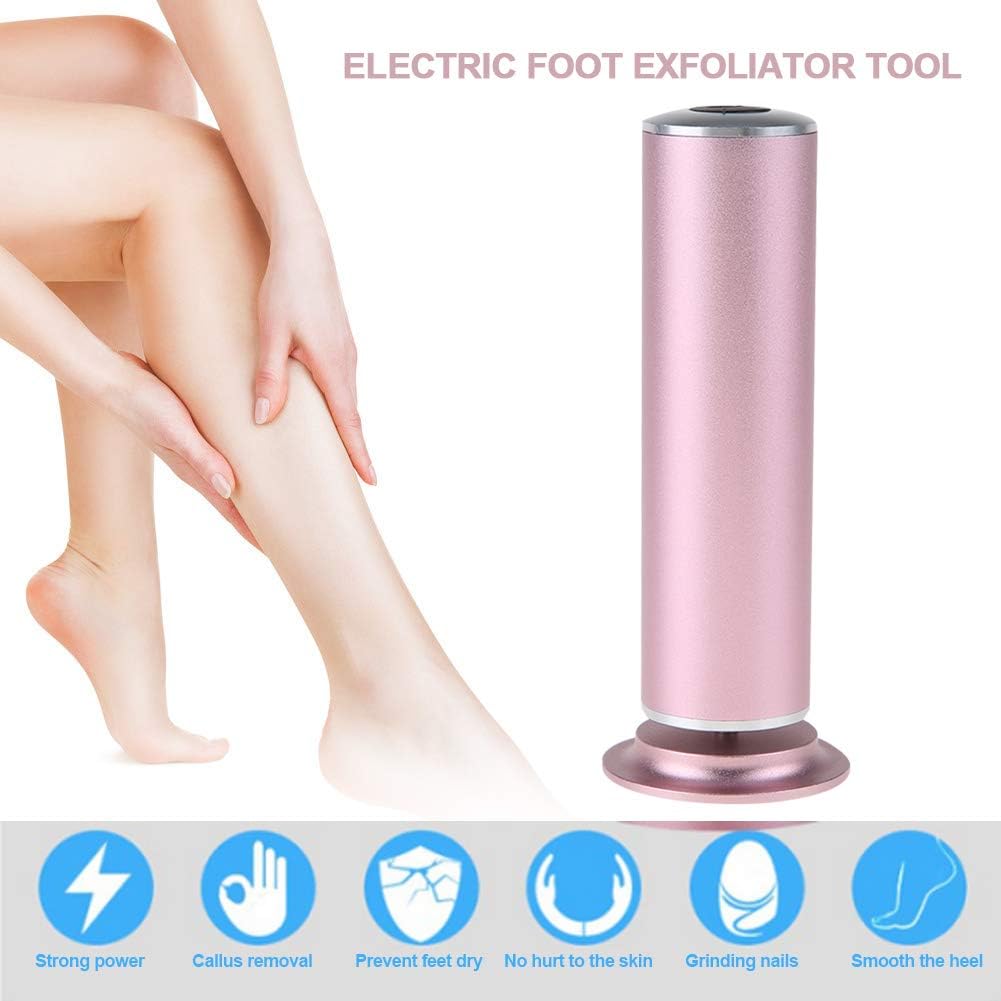 Electric Callus Remover - Adjustable Speed Foot File with 60 Replacement Sandpaper Discs for Smooth Feet | Powerful Pedicure Tool