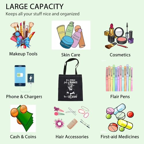 TV Show Merch Zipper Pouch Horror Movie Lover Gift TV Show Fans Gift TV Show Inspired Makeup Bag TV Show Fans Gift (Wed tote)