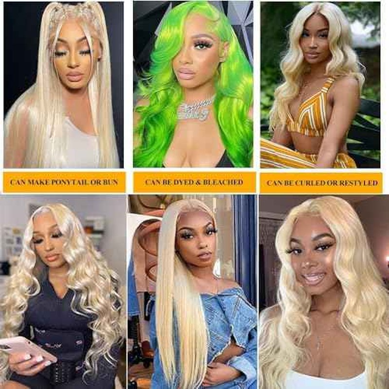 QTHAIR 613 Blonde Bundles 16" 18" 20" 300g 16A Grade Brazilian Virgin Straight Human Hair 3 Bundles 100% Unprocessed Virgin Remy Blonde Hair Weave For Women