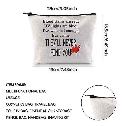 WCGXKO True Crime Gift Crime Show Lover Zipper Pouch Makeup Bag (FIND YOU)