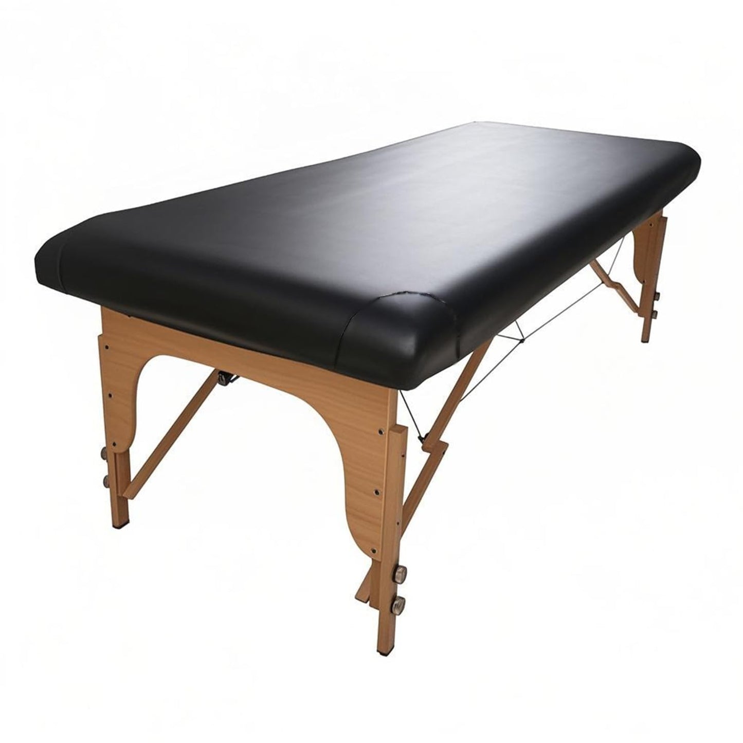 Massage Table Cover Protector Vinyl Leather Spa Bed Covers - Fits Beds 28-32" Wide, Lash Bed Protective Cover Fitted, Esthetician Accessories, Waterproof & Oilproof & Reusable & Elastic (Black)