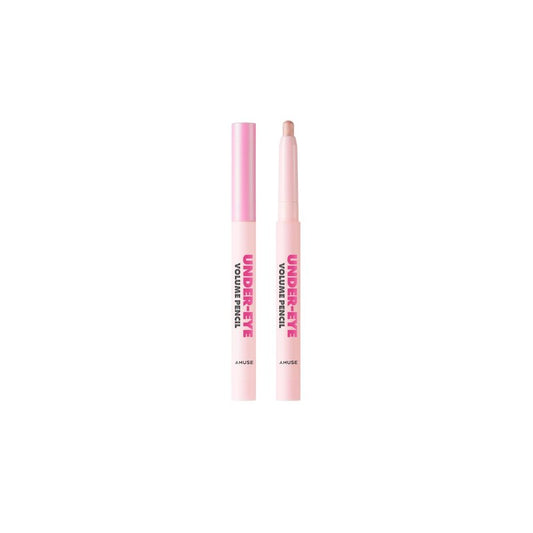 Amuse SEOUL Under-eye Volume Pencil (03 PINK BALLERINA) - Aegyo Sal Makeup Highlighter, Luminous Eyes, Smudge Proof Shimmer Eyestick, Eyeshadow Stick, Vegan, Korean Beauty